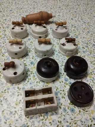 Interruptores, Llaves de Luz Vintage. Porcelana.