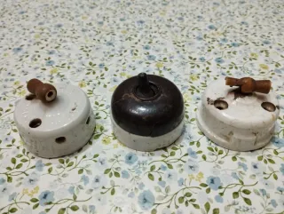 Interruptores, Llaves de Luz Vintage. Porcelana.