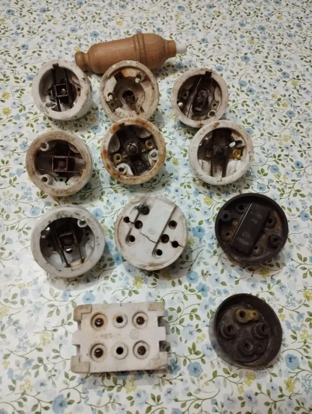 Interruptores, Llaves de Luz Vintage. Porcelana.