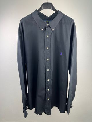 Camicia Ralph Lauren 3XL Nera Logo Viola