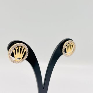 PENDIENTES CORONA 18K