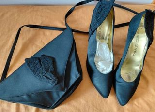 Conjunto Charles Jourdan Bolso y Zapatos Negro