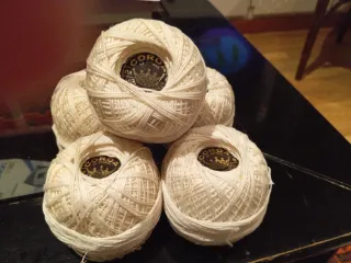 5 ovillos algodón Coroa n. 6