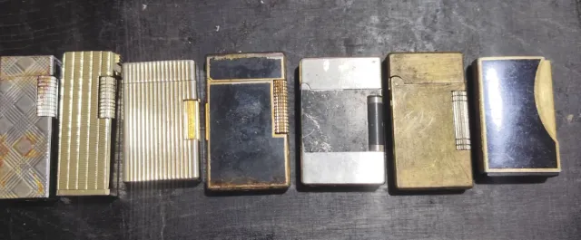 Lote de 7 mecheros vintage para coleccionista