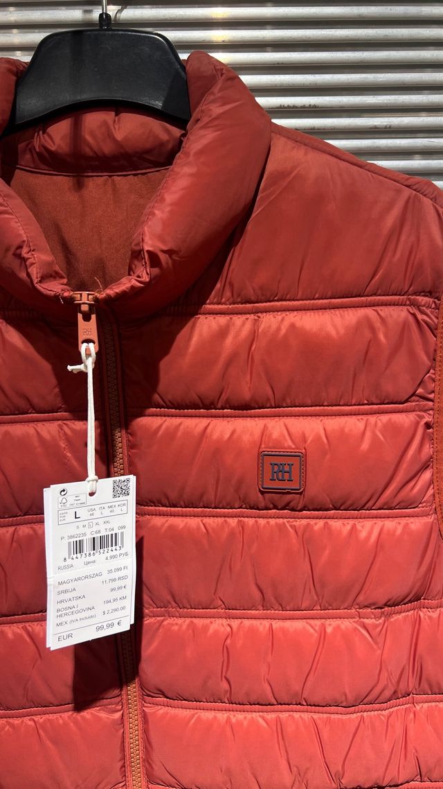 Chaleco Pedro del Hierro Talla L Rojo