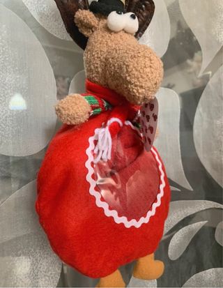 Renna Natalizia Appendi-Porta + 3 Strofinacci