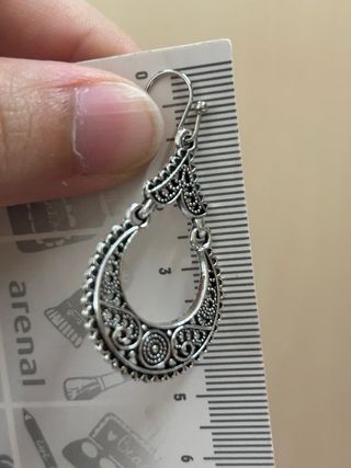 Pendientes aleación de zinc plateados