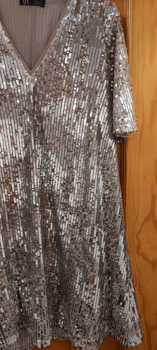 Vestido lentejuelas Zara talla S