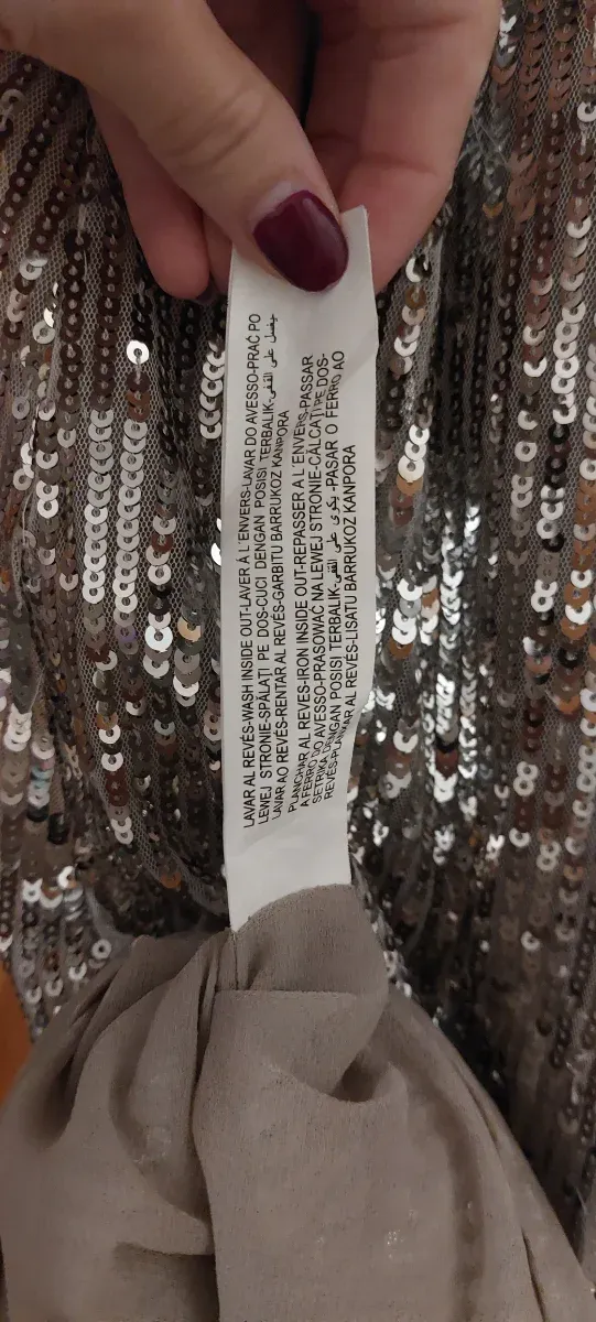 Vestido lentejuelas Zara talla S