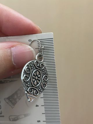 Pendientes aleación de zinc plateados