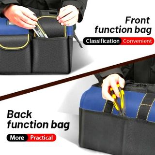 Bolsa porta herramientas AIRAJ 16" azul. NUEVA.