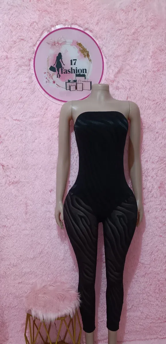 Mono sexy negro con transparencias