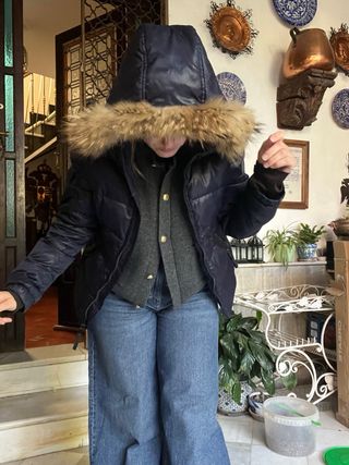 Chaqueta de plumas azul marino