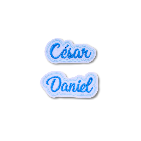 Parches bordados César y Daniel