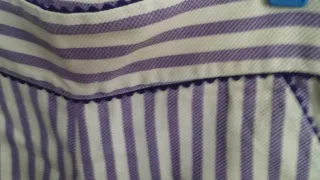 Bermudas niña rayas morado y blanco