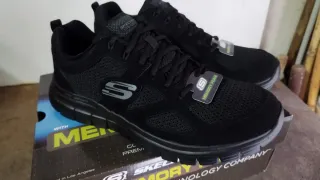 Skechers Uomo Nere Running Memory Foam