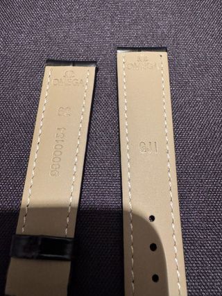 Correa de reloj negra y beige 18 mm