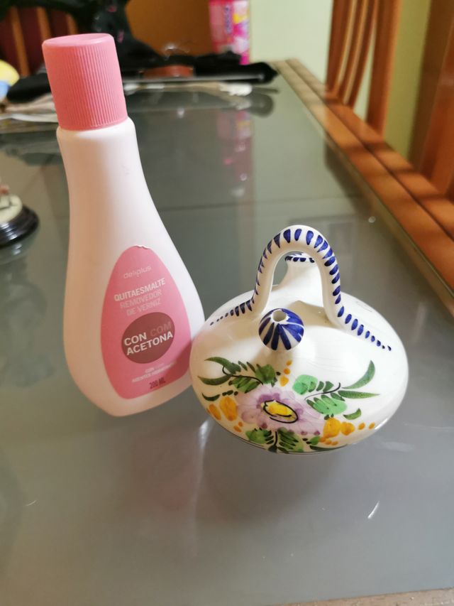 Botijo pequeño decorativo pintado a mano