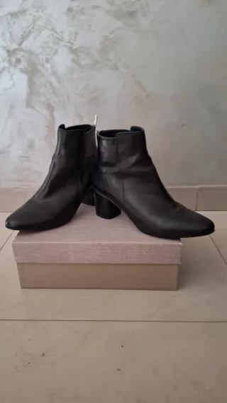 Botines de piel negros Made in Spain