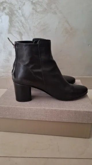 Botines de piel negros Made in Spain