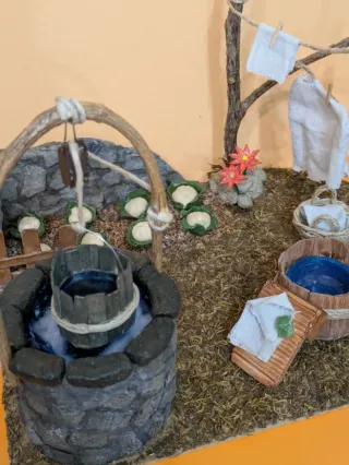 Escena Belén Pozo Huerto y Tendedero