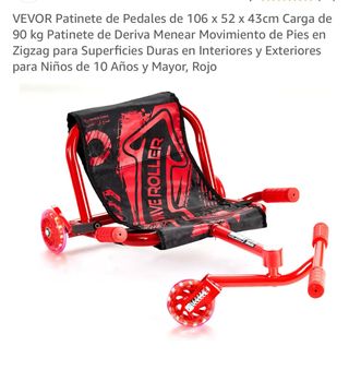 Patinete VEVOR Rojo 106x52x43cm