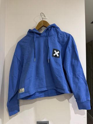 Sudadera Blue Banana Croped Talla Única Azul