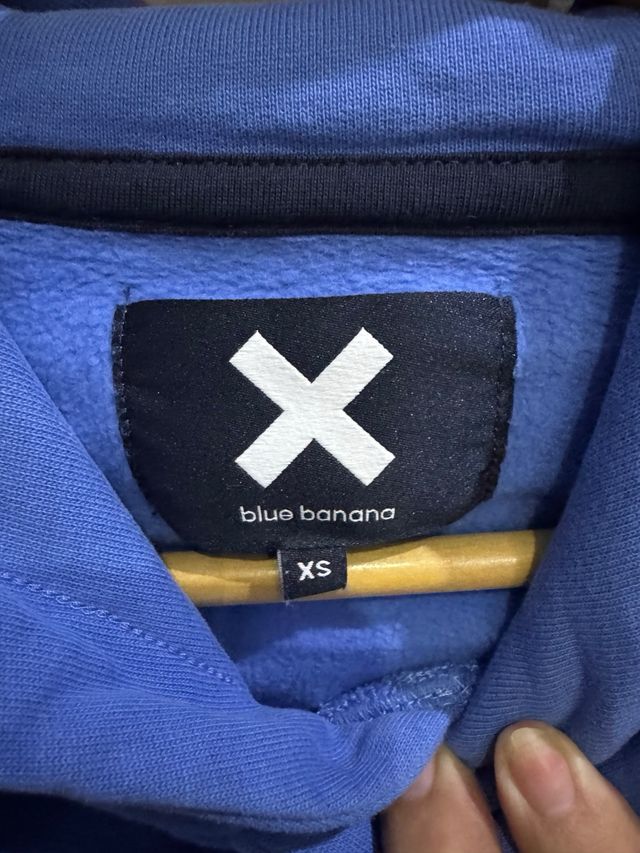 Sudadera Blue Banana Croped Talla Única Azul