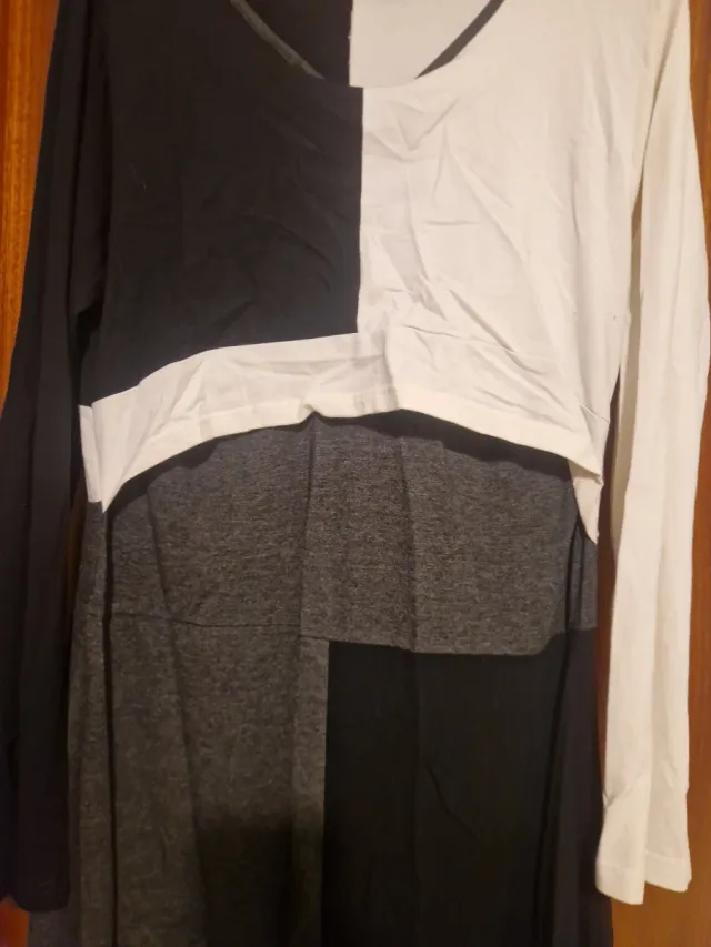 Vestido de lactancia bicolor