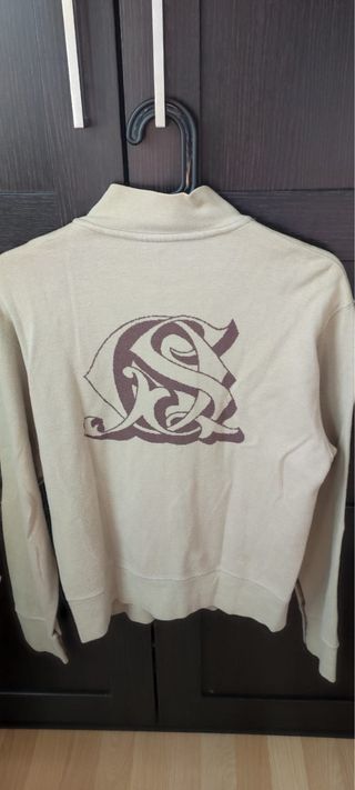 Jersey hombre logo beige y marrón