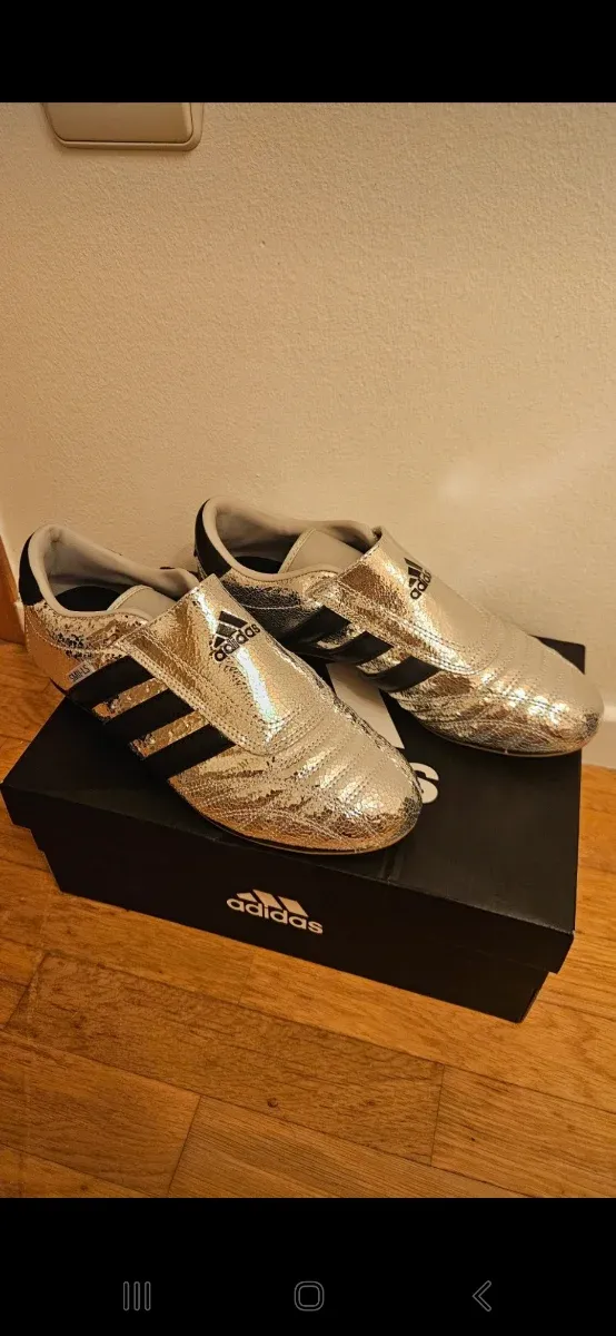 Zapatillas Adidas Taekwondo Plata/Negro