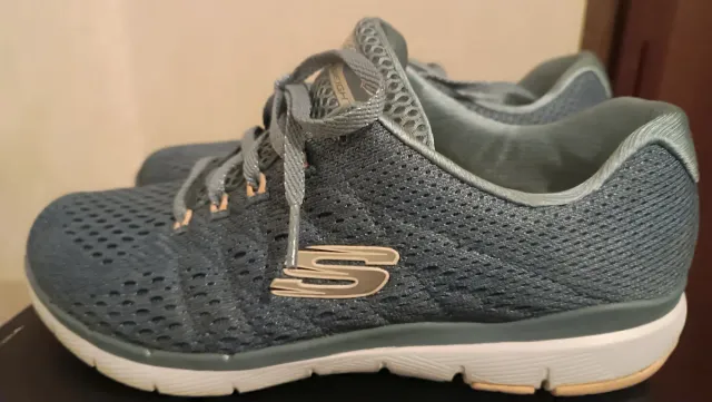 Scarpe Skechers Donna Blu/Teal Tg 39