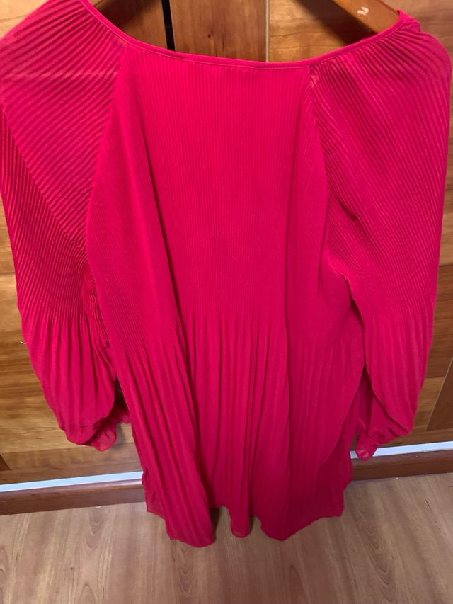 Vestido Rojo Plisado Formula Joven Talla 44