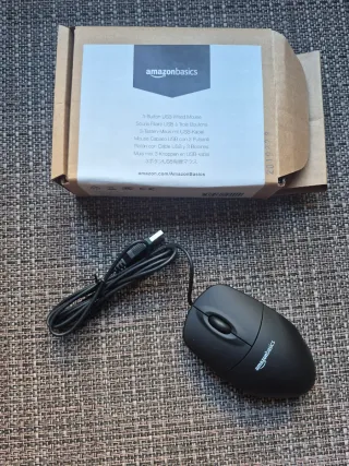 Ratón USB Amazon Basics Negro