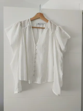 Blusa Zara mangas abullonadas