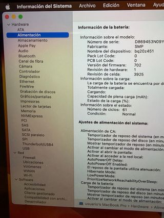 MacBook Pro 15 i7 1TB 16GB Plata batería nueva