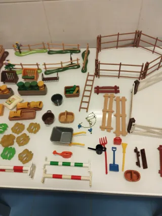 Lote Playmobil Granja, Equitación, Belén