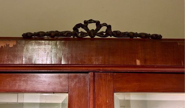 Armario antiguo madera maciza puertas cristal