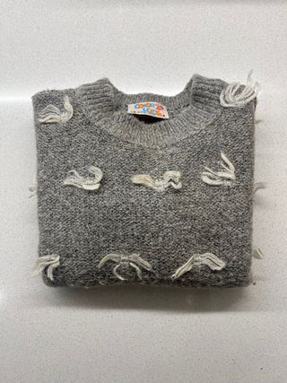 Maglione bambina Color Kids grigio fiocchi
