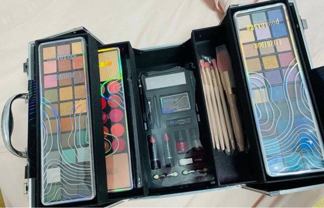 Maletín Maquillaje Grande Plata