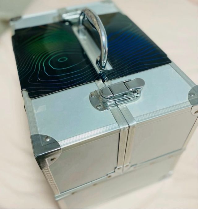 Maletín Maquillaje Grande Plata