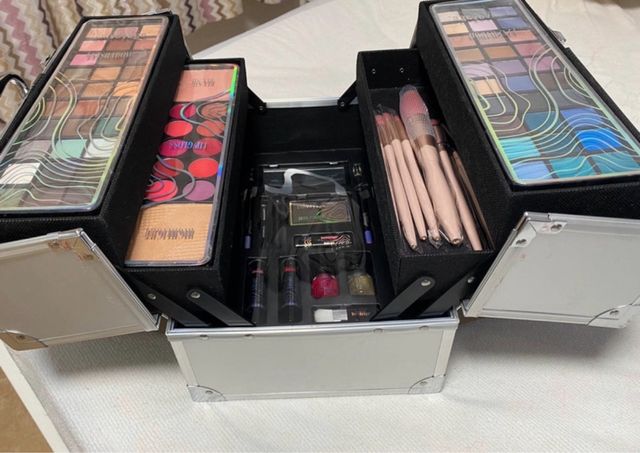 Maletín Maquillaje Grande Plata