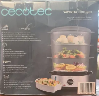 Cecotec Vaporera Eléctrica Vapovita 3000 Inox