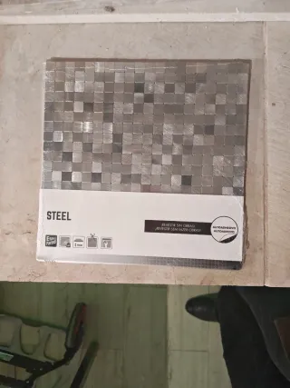 Mosaico decorativo autoadhesivo Steel