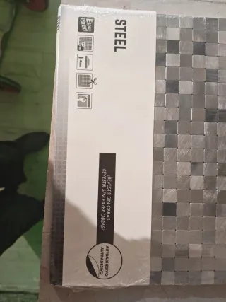 Mosaico decorativo autoadhesivo Steel