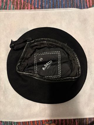 Berretto A. SETTI CARPI nero taglia 55