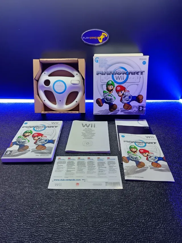 Mario Kart Wii + Volante Original Nintendo