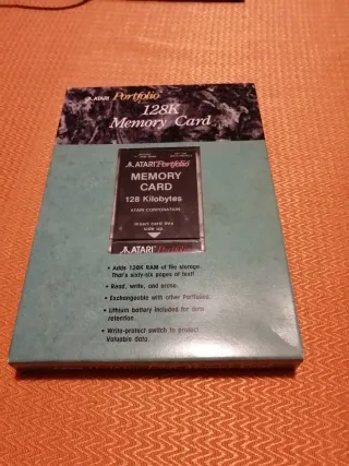 Atari Portfolio 128K Memory Card RAM memoria 1989