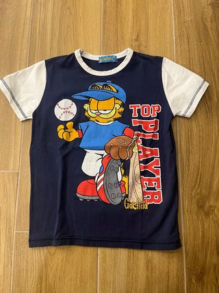 Maglietta Garfield bambino blu e bianca