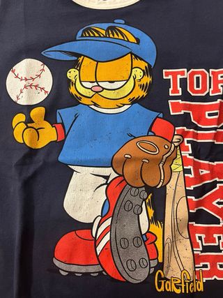 Maglietta Garfield bambino blu e bianca